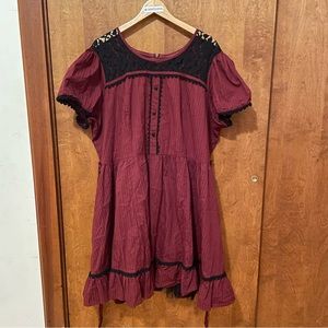Reposh: Hot Topic Burgundy and Black Mini Dress